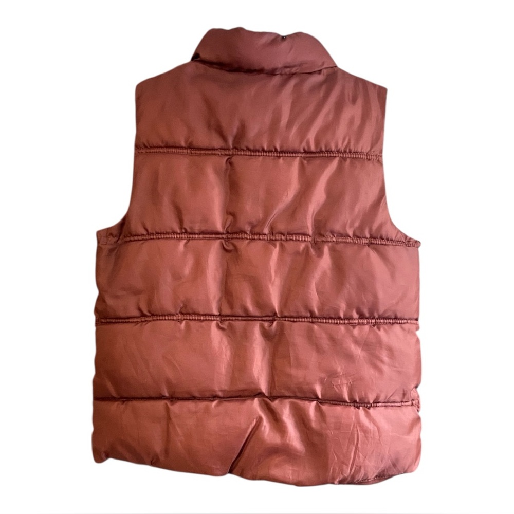 Ruff Hewn Rust Puffer Vest Small Quilted Utility Gorpcore Outdoors - Picture 2 of 3